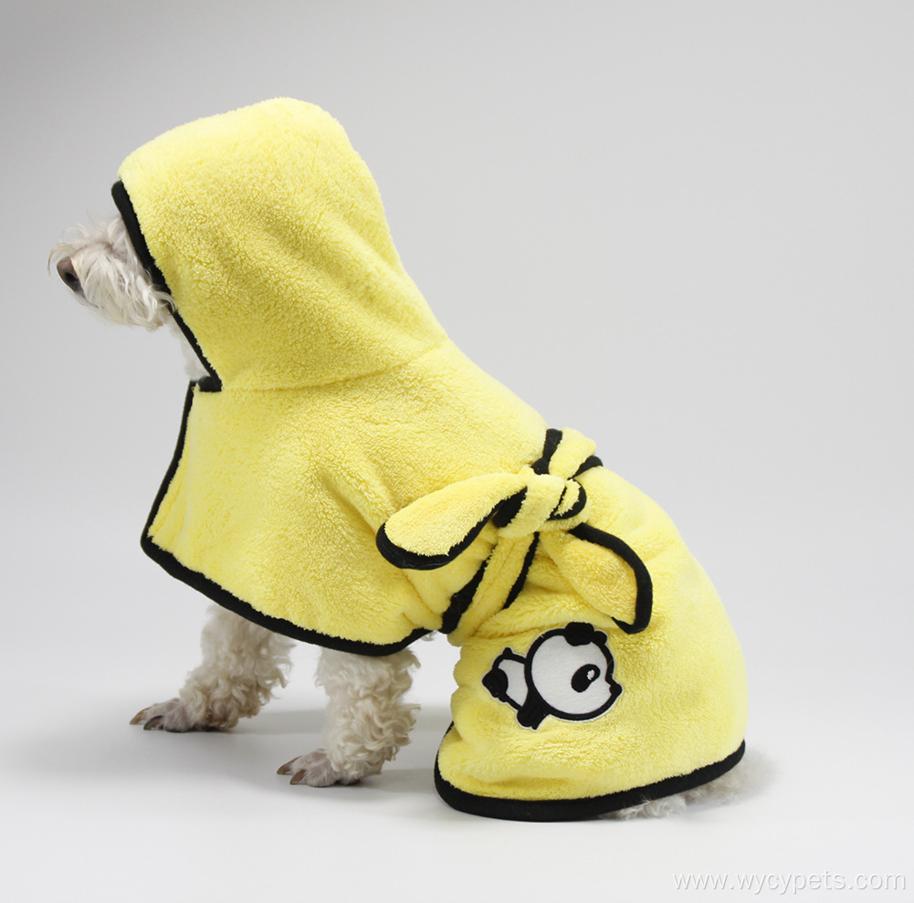 Hooded Quick Drying Super Absorbent Pet Bathrobe
