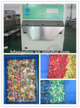 Double belt type color sorter to sort recycling plastic twice one time