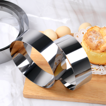 Breal Best Seller Stainless Steel 6 Pieces Circle Cake Molds Set Pastry Molds