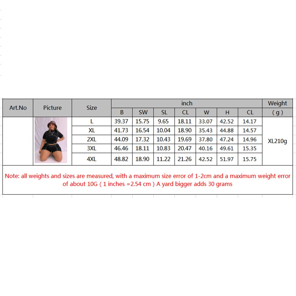 2021 Summer in Stock Yoga White Line Patch Turtleneck Short Pants Black Plus Size Women 2 Piece Oufit