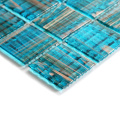 Exterior Large Mosaic Blue Glass Swimming Pool Tiles