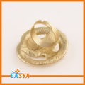 Grosir emas Crystal Flower E huruf besar cincin murah