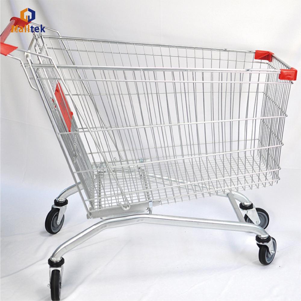 Large Capacity European Metal Supermarket Shopping Trolley