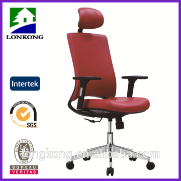 High back PU swivel tilt executive brown leather office chairs