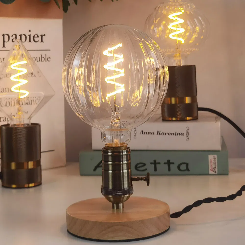 Large Circle Shape Amber LED Filament Decorative Lamp