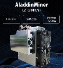 Second Hand Aladdin L2 Blockchain Asic Miner L2