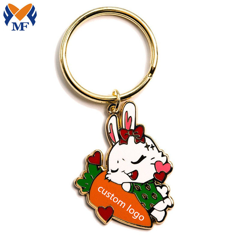 Bunny Enamel Keychain