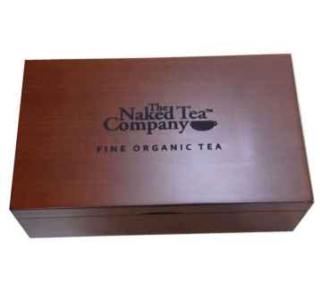 Laser Engraving Wood Tea Package Box 8 compartments