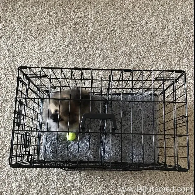 Collapsible Double Doors 18 Inch Tray Dog Crate for Pet Traveler