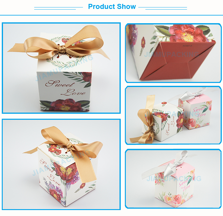 Fancy Paper Candy Wedding Favor Box Gifts for Guests