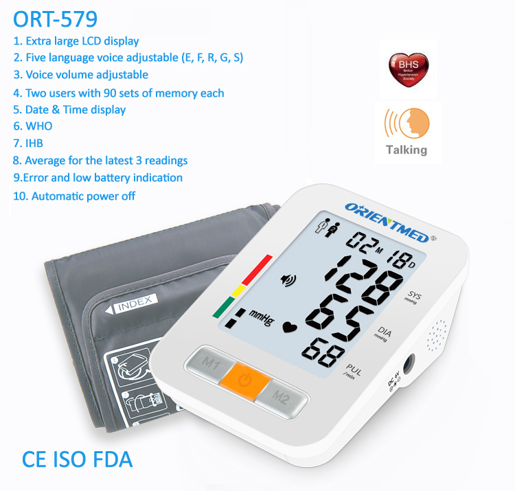 ORIENTMED-579-รายละเอียดของความดันโลหิตจอภาพ ORIENTMED-579-Details-of-blood-pressure-monitor