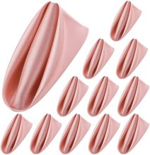 Satin Napkins - Cloth Napkins for Dinner, Wedding, Party, and Table Decor (Square)