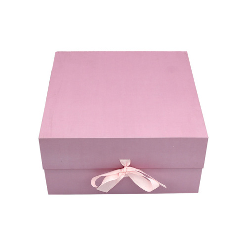 Confezione regalo pieghevole magnetica rosa grande con logo personalizzato per l&#39;imballaggio