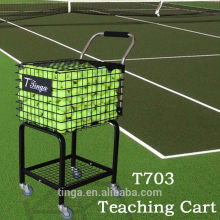 4 wheels steel protable tennis ball teaching cart (T-703,holds 300Balls)