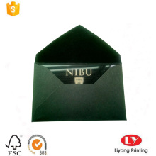 Cartão de PVC preto personalizado com impressão dourada