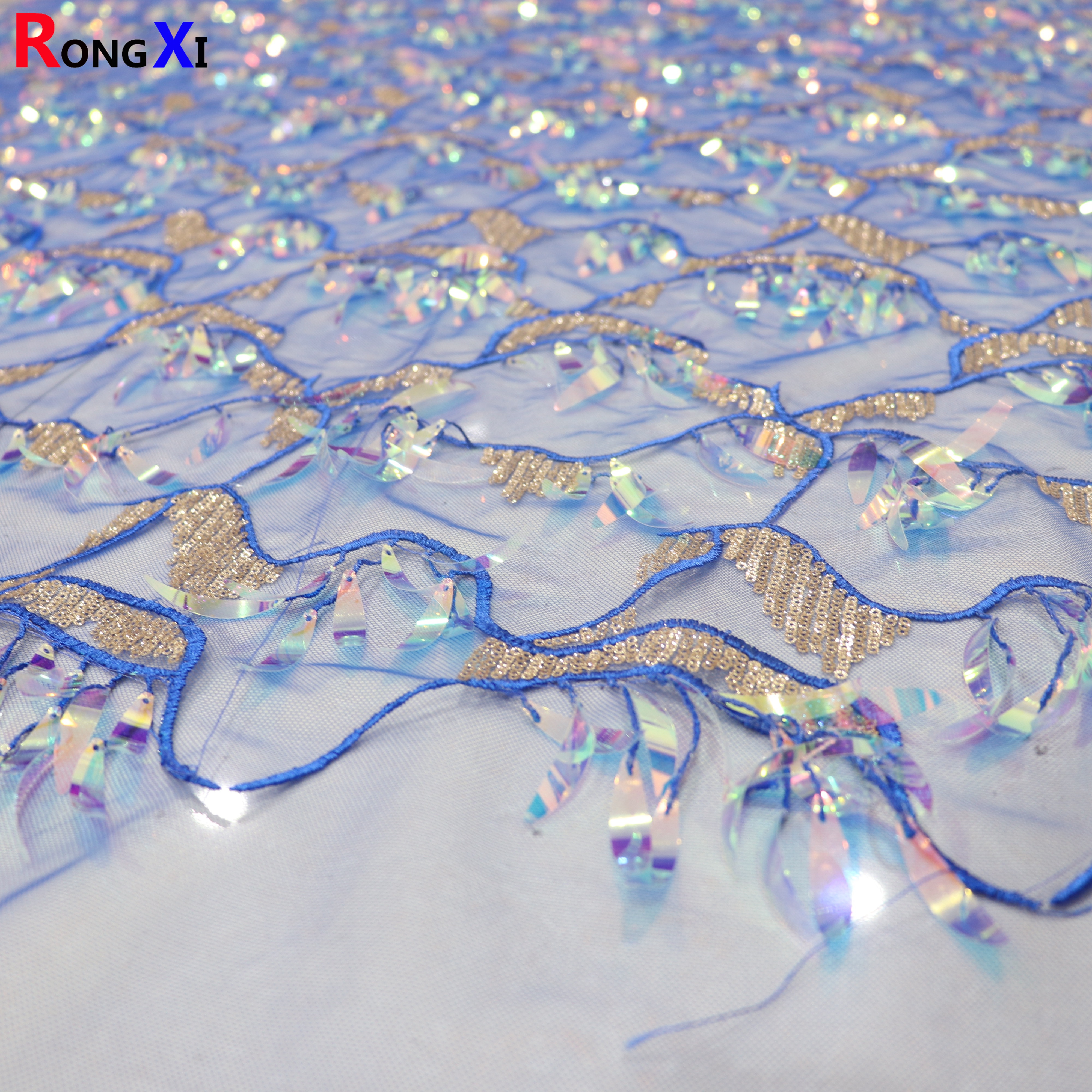 RXF1137 New Design Sequin Fabric bolt With Great Price