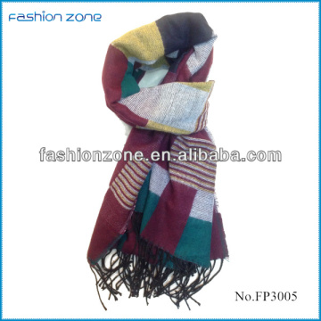 checked and striped crochet winter scarf pattern head scarf