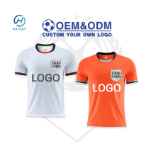 Factory Custom Soccer Uniform Football Jersey Set Stocks Breathable Printed Soccer Uniform Black Hot Club Sample Football Jersey