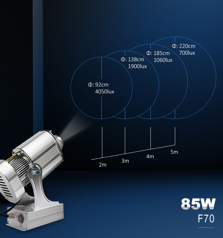 Outdoor Christmas Projector 80 Watt Logo Projector Led Rotating Advertising Gobo Projector Lights