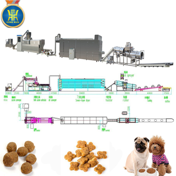 Make pet food extruding pet feed machine processing line