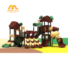 Forest Theme Outdoor Playground Equipment with Slides