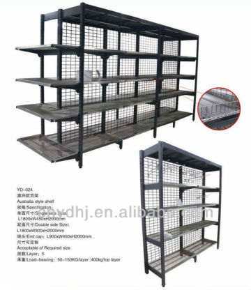 Supermarket steel storage shelf