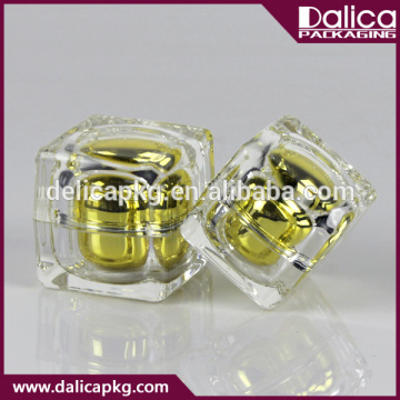 double wall acrylic gold jar