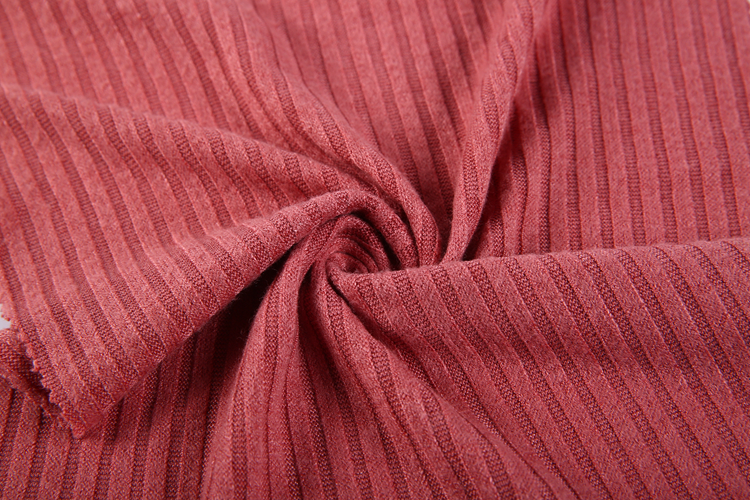 Colorful and good quality fabric for dress garment poly rayon rib fabric composition