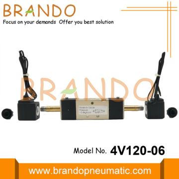 1/8 &#39;&#39;4V120-06 5/2 공압 방향 제어 밸브 12VDC