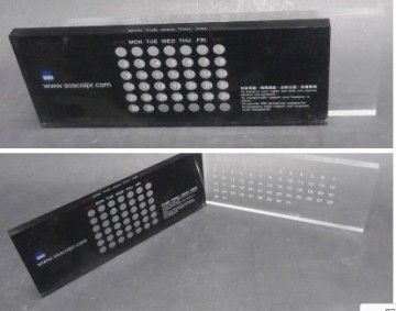 Rectangle Moma Printed Acrylic Permanent Calender