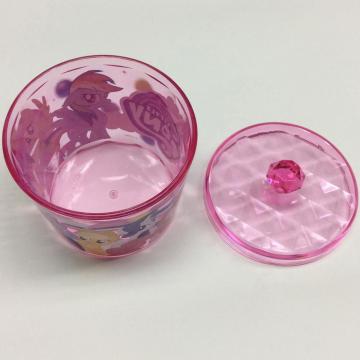 蓋付きプラスチック製ラウンド収納ボックス