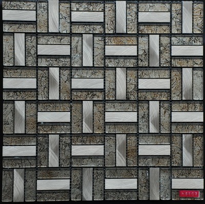 Modern Aluminium Design Glass Mosaic