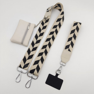 Adjustable Bag Phone Lanyard with D Ring and Pochette Replacement