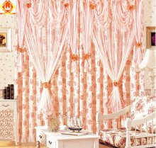 window curtain 100% Polyester fabric plain blackout with sun out cortina ready made curtain