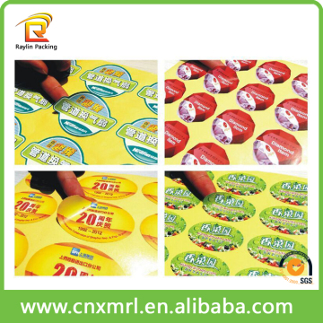 2016 Transparent silver logo vinyl label stickers printing manufacturers, suppliers, exporters