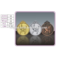 Round metal medals for martial arts souvenirs