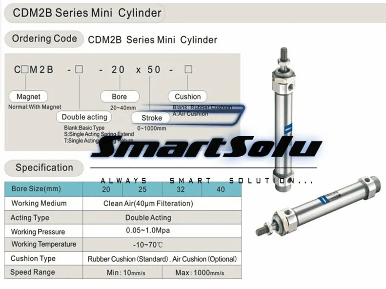 Cdm2b Series Mini Pneumatic Air Cylinder