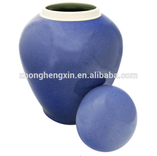 Elegant cremation ceramic urns with lid on top made in china