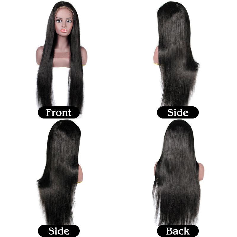 Factory dropshipping human remy cuticle aligned brazilian hair full lace wig 32 inches