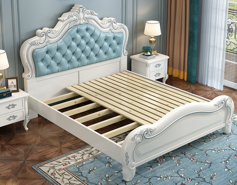 European style solid wood wedding bed Princes European style solid wood wedding bed Princes