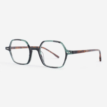 Rectangular and Bevel Acetate Unisex Optical Frames