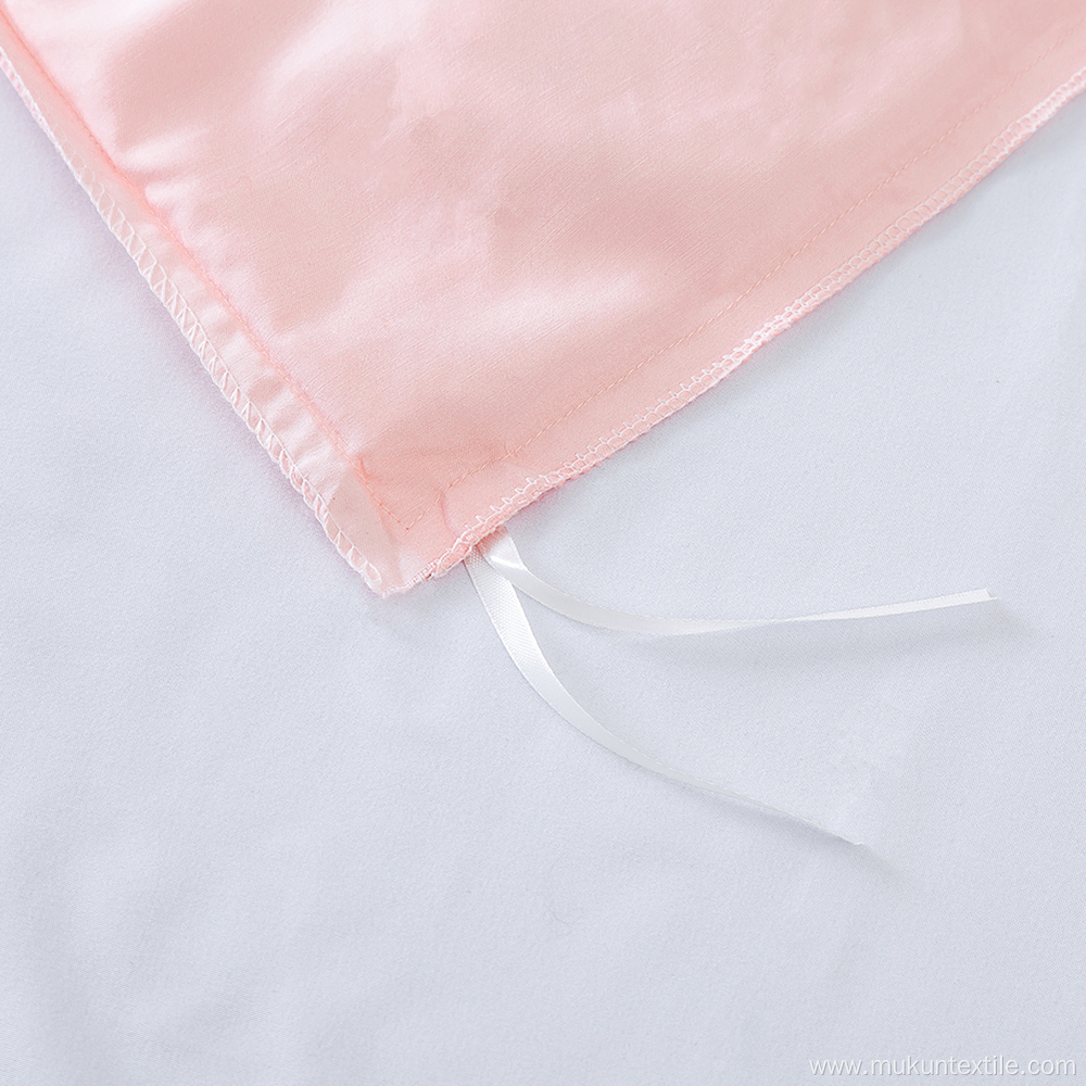 Pink 100% viscose rayon lace bedding sets