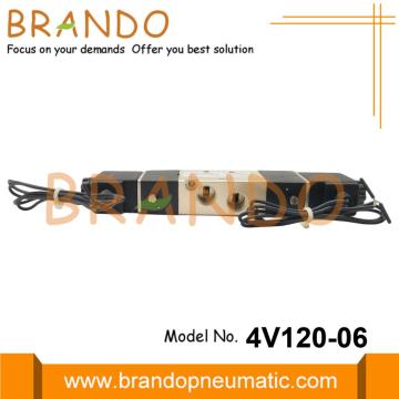 1/8 &#39;&#39;NPT 4V120-06 5/2 웨이 공압 솔레노이드 밸브