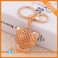 Groß-bunte Kristall Panda Charm Gold Metall Keychain Schlüsselanhänger