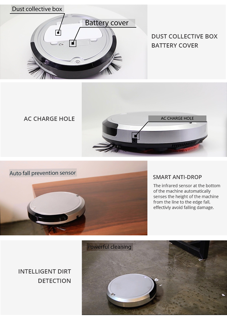 CE Certification Wet And Dry Function mini automatic floor robot cleaner