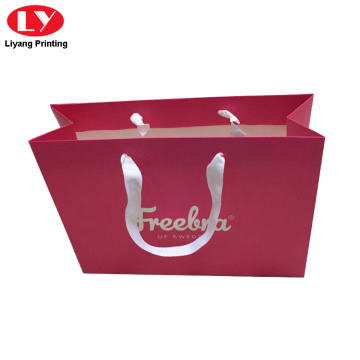 Dark Prink Paper Gift Bag Printed Service