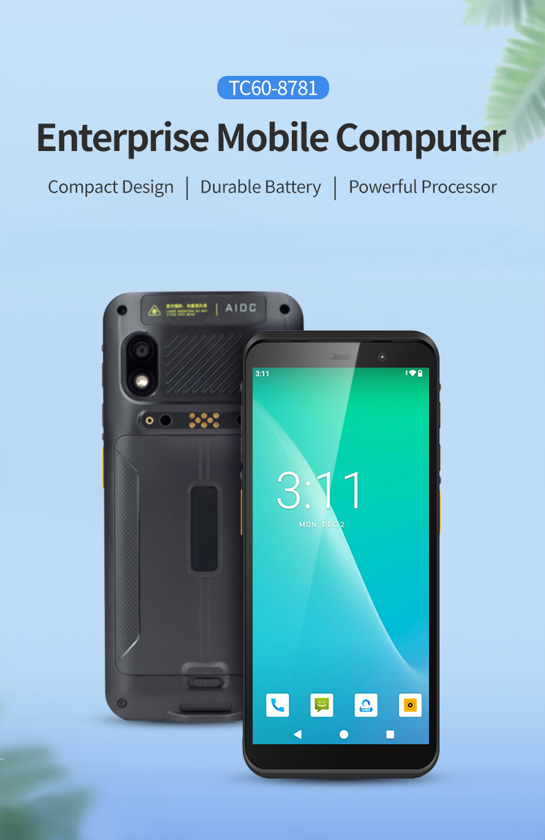 2025 Android Barcode Scanner 5000mAh Handheld Rugged Android 14 PDA  4G Wi-Fi Data RFID Inventory 1D/2D/QR Inventory Scanner T55