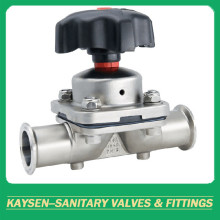 Sanitary Direct Way Diaphragm Valves with Tri-clamp Ends