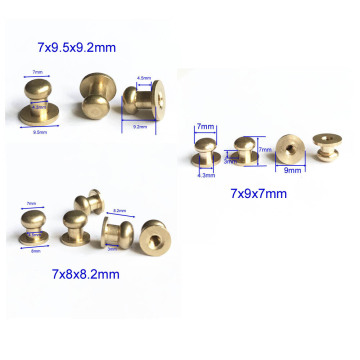 7mm Head Button Stud ScrewBack Studs