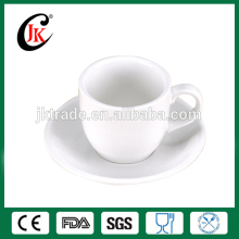 Customized Quality White Magnesia Porcelain cappuccino cups with saucers wholesale